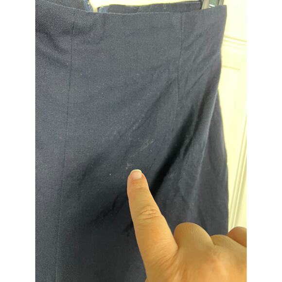 Vintage Moschery Womens Pure Wool Navy Shorts High Waist Size 4 Preppy - Picture 4 of 7